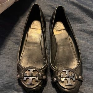 Tory Burch flat slippers black patent